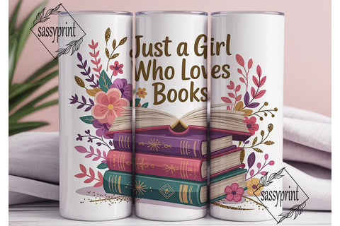Book Lover 20oz Tumbler Wrap Sublimation sassyprint 