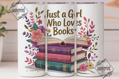 Book Lover 20oz Tumbler Wrap Sublimation sassyprint 