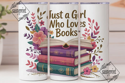 Book Lover 20oz Tumbler Wrap Sublimation sassyprint 