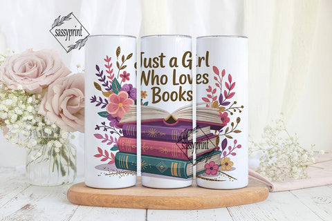 Book Lover 20oz Tumbler Wrap Sublimation sassyprint 