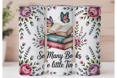 Book Lover Butterfly Tumbler Wrap Sublimation PixelChick 