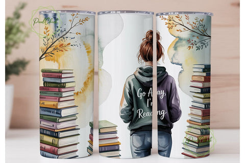 Book Lover Cozy Reading 20oz Tumbler Sublimation PixelChick 