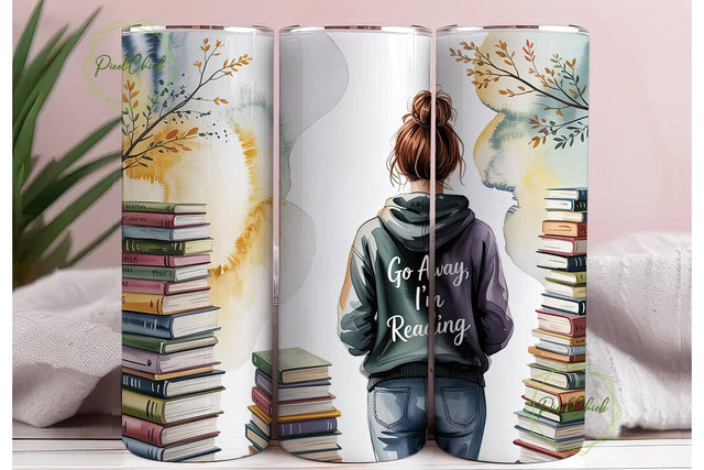 Book Lover Cozy Reading 20oz Tumbler Sublimation PixelChick 