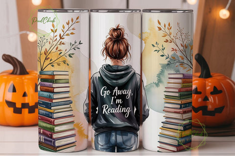 Book Lover Cozy Reading 20oz Tumbler Sublimation PixelChick 