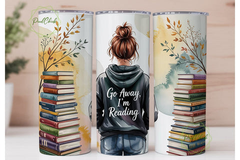Book Lover Cozy Reading 20oz Tumbler Sublimation PixelChick 