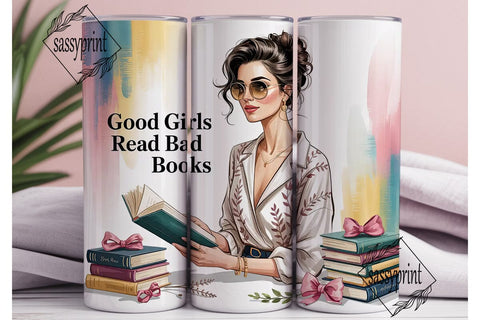 Book Lover Girl 20oz Tumbler Wrap Sublimation sassyprint 