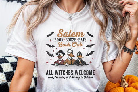 Book Lover Halloween -Goose Reading Png Sublimation designartist 
