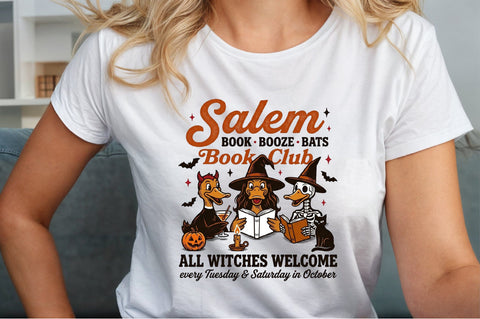 Book Lover Halloween -Goose Reading Png Sublimation designartist 