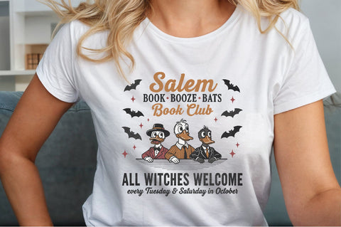 Book Lover Halloween -Goose Reading Png Sublimation designartist 