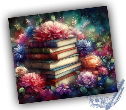 Book Lover Librarian 20oz Skinny Tumbler, Lover Book Tumbler Png, Straight & Tapered Tumbler Wrap, Instant Digital Download Sublimation ToriDesigns 