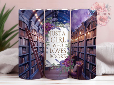 Book Lover Literary Charm 20oz Tumbler Wrap, Seamless Wrap, Reading Inspiration, Literary Charm, Bookish Lifestyle, 20oz Tumbler Wrap, Sublimation PNG Sublimation Li Zamperini 