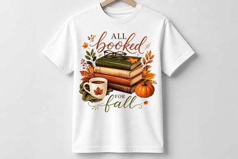 Book Lover PNG | All Booked For Fall Digital Download SVG BillahCrafts 