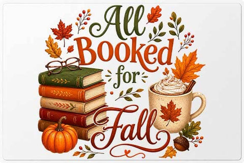 Book Lover PNG | All Booked for Fall Digital Download SVG BillahCrafts 
