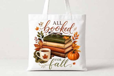 Book Lover PNG | All Booked For Fall Digital Download SVG BillahCrafts 