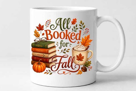Book Lover PNG | All Booked for Fall Digital Download SVG BillahCrafts 
