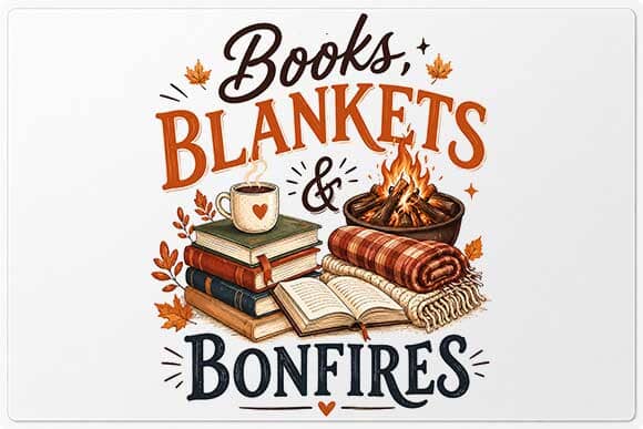 Book Lover PNG Books Blankets Bonfires Cozy Reading Digital Download SVG BillahCrafts 