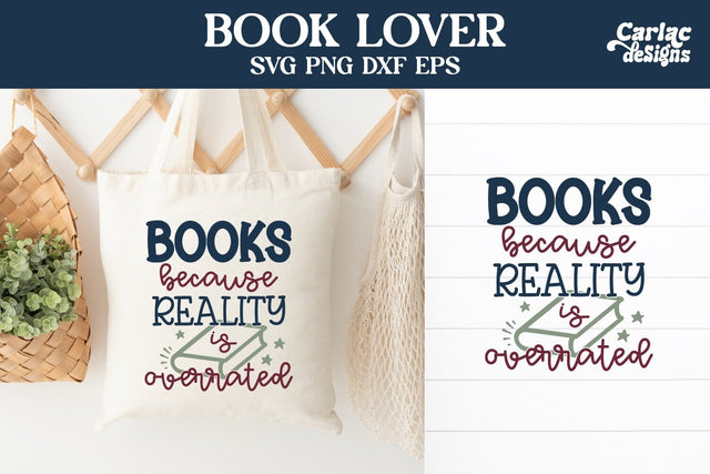 Book Lover SVG and Sublimation SVG Carla C Designs 