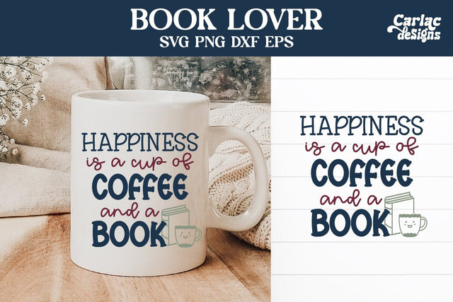 Book Lover SVG and Sublimation SVG Carla C Designs 