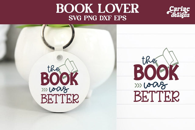 Book Lover SVG and Sublimation SVG Carla C Designs 
