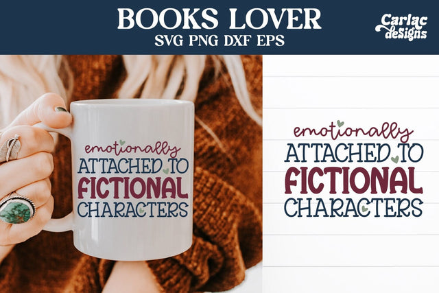 Book Lover SVG and Sublimation SVG Carla C Designs 