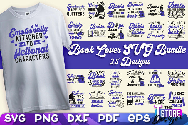 Book Lover SVG | Book Quotes SVG Design | Book Lover v.1 SVG The T Store Design 