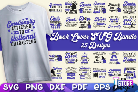 Book Lover SVG | Book Quotes SVG Design | Book Lover v.1 SVG The T Store Design 