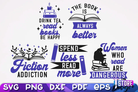 Book Lover SVG | Book Quotes SVG Design | Book Lover v.1 SVG The T Store Design 