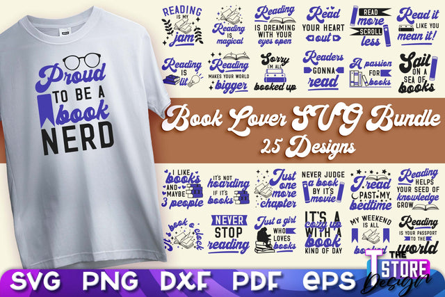 Book Lover SVG | Book Quotes SVG Design | Book Lover v.2 SVG The T Store Design 