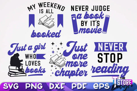 Book Lover SVG | Book Quotes SVG Design | Book Lover v.2 SVG The T Store Design 