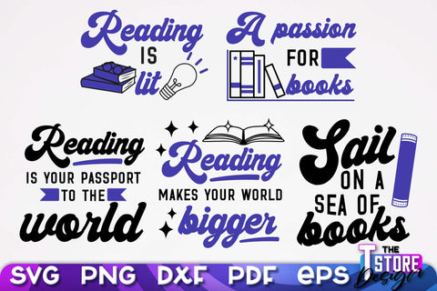 Book Lover SVG | Book Quotes SVG Design | Book Lover v.2 SVG The T Store Design 