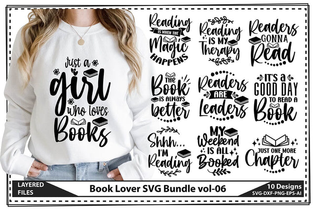 Book Lover SVG Bundle vol-06 SVG shah alam 