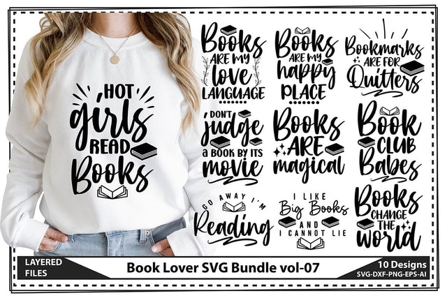 Book Lover SVG Bundle vol-07 SVG shah alam 