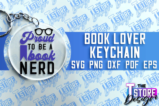 Book Lover SVG Keychain | Book Quotes SVG Design | Book Lover SVG The T Store Design 
