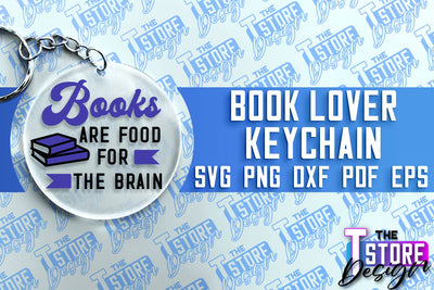 Book Lover SVG Keychain | Book Quotes SVG Design | Book Lover SVG The T Store Design 