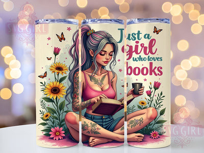 Book Lover Tumbler, Sunflower Design, 20oz Tumbler Wrap, Sublimation PNG, Digital Download, Gift for Readers, Cute Tumbler Sublimation SvggirlplusArt 