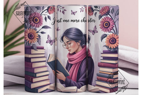Book Lover Tumbler Wrap 20oz Sublimation sassyprint 