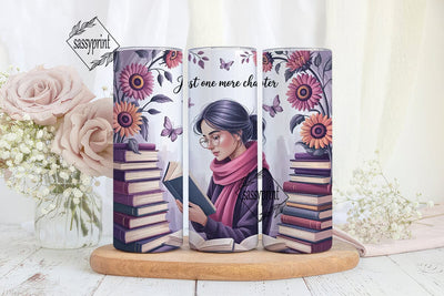 Book Lover Tumbler Wrap 20oz Sublimation sassyprint 