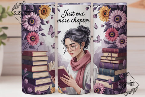 Book Lover Tumbler Wrap 20oz Sublimation sassyprint 