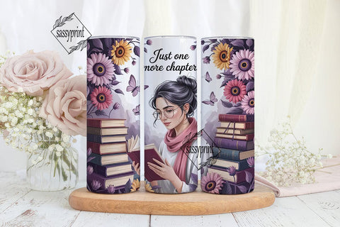 Book Lover Tumbler Wrap 20oz Sublimation sassyprint 