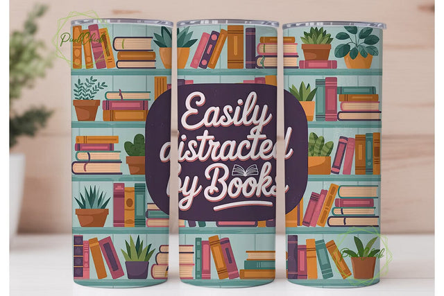 Book Lover Tumbler Wrap PNG Sublimation PixelChick 