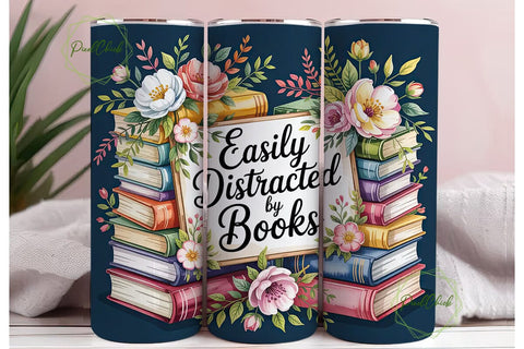 Book Lover Tumbler Wrap PNG Sublimation PixelChick 