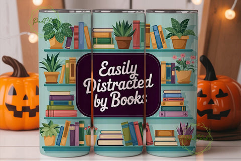 Book Lover Tumbler Wrap PNG Sublimation PixelChick 