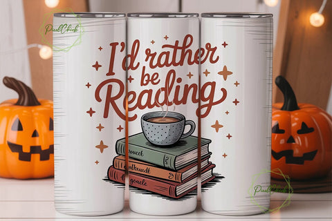Book Lover Tumbler Wrap PNG Sublimation PixelChick 