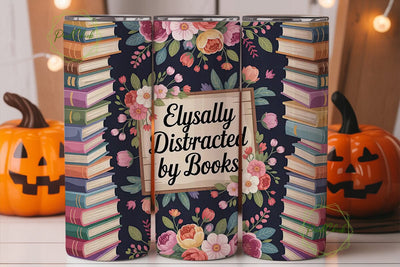 Book Lover Tumbler Wrap PNG Sublimation PixelChick 