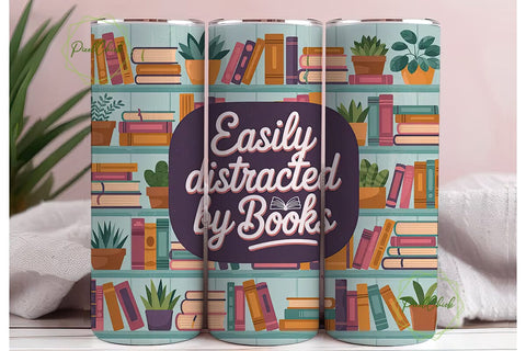 Book Lover Tumbler Wrap PNG Sublimation PixelChick 