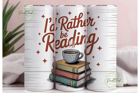 Book Lover Tumbler Wrap PNG Sublimation PixelChick 