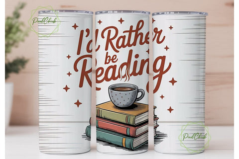 Book Lover Tumbler Wrap PNG Sublimation PixelChick 