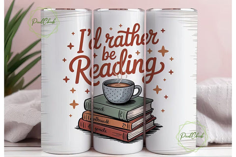 Book Lover Tumbler Wrap PNG Sublimation PixelChick 