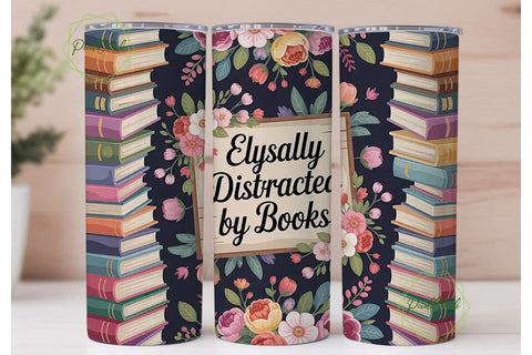 Book Lover Tumbler Wrap PNG Sublimation PixelChick 