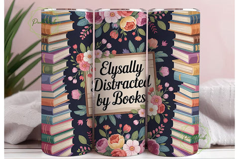 Book Lover Tumbler Wrap PNG Sublimation PixelChick 
